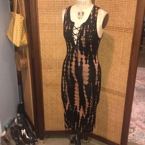 Lace up Midi Bodycon